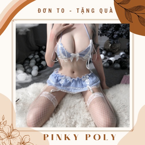 Set Cosplay Sexy Học Sinh + Chân Váy Xếp Ly + có bán kèm tất trắng Freesize PinkyPoly CP06 | BigBuy360 - bigbuy360.vn