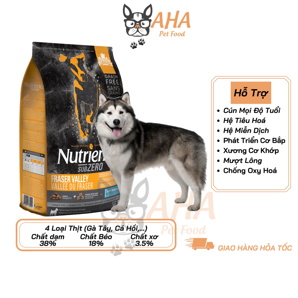 Thức Ăn Hạt Cho Chó Alaska Nutrience Subzero Bao 2.27kg - Thức Ăn Cho Chó Vị Gà Tây, Rau Củ, Trái Cây