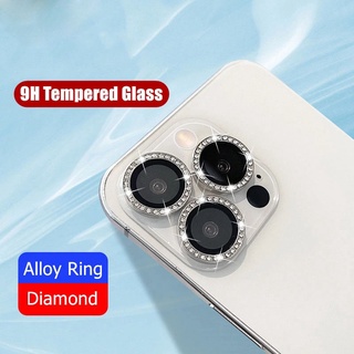 For iPhone 15  Pro Max 6 MÀU CẦU VỒNG Màng kim loại bảo vệ ống kính máy ảnh long lanh Bling cho for iPhone 14 13 Pro Max 12 Pro Max 11 Pro Max