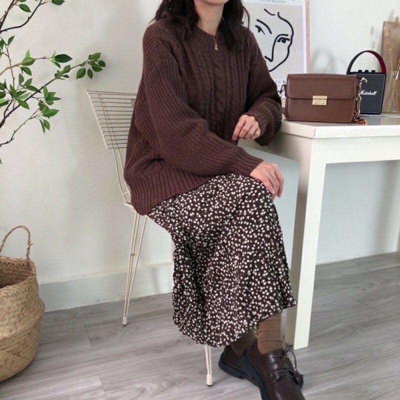 ♥️ Chân váy hoa nhí nhún vintage ♥️