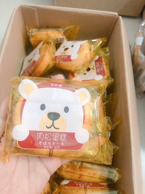 Bánh gấu ruốc chà bông 1 cái