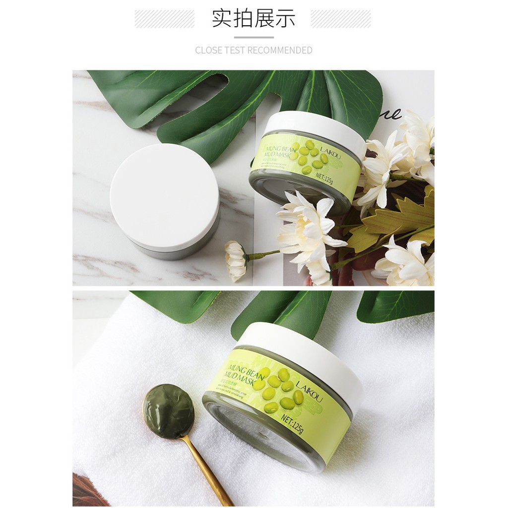 ( Thanh lý date tháng 5/2022) Mặt Nạ Bùn Đậu Xanh Laikou Mung Bean Mud Mask