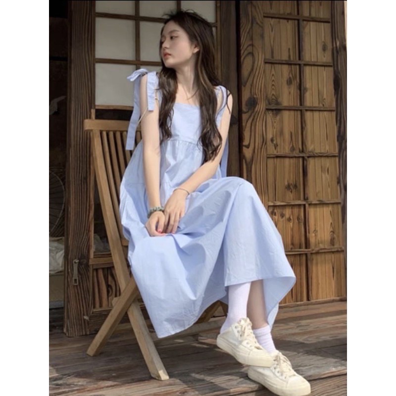 Váy 2 Dây Babydoll Thắt Nơ Vai, Đầm 2 Dây Quảng Châu | BigBuy360 - bigbuy360.vn