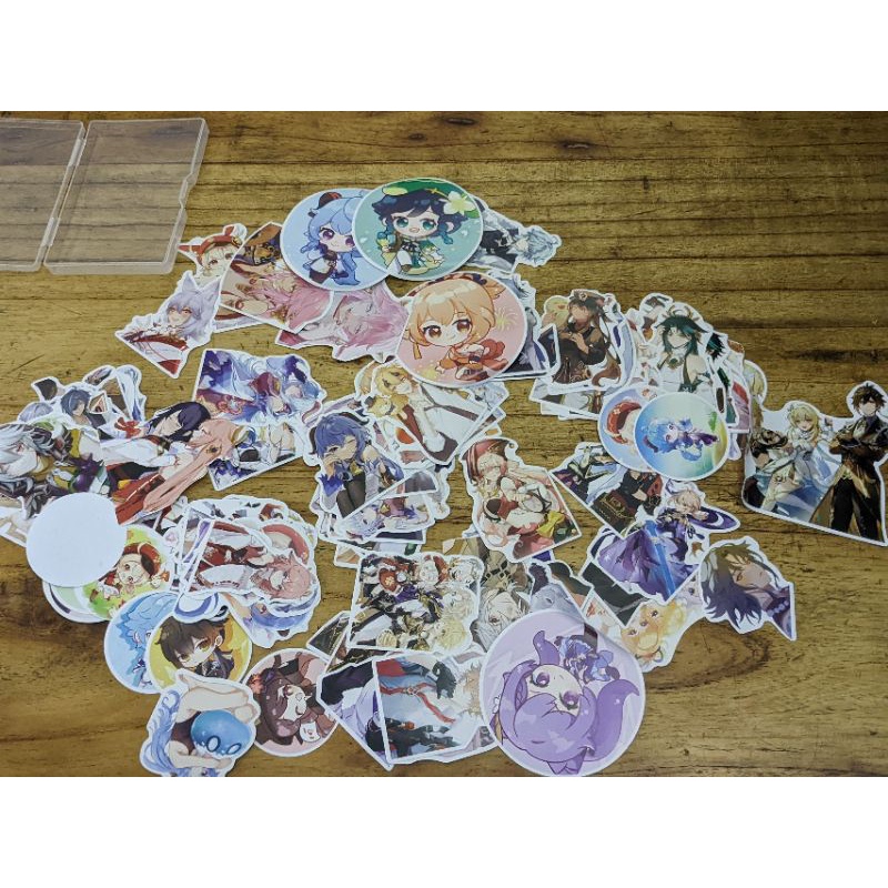 Sticker genshin impact hộp cứng 120 chiếc size to