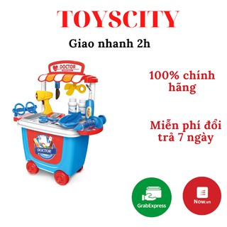 Bộ đồ chơi xe bác sĩ 22 chi tiết có pin cho bé từ 3 tuổi bowa 8358