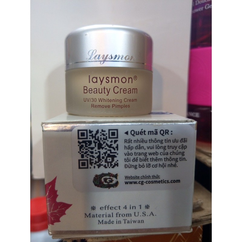 Kem Laysmon Beauty Cream trắng da xoá mụn 15gr