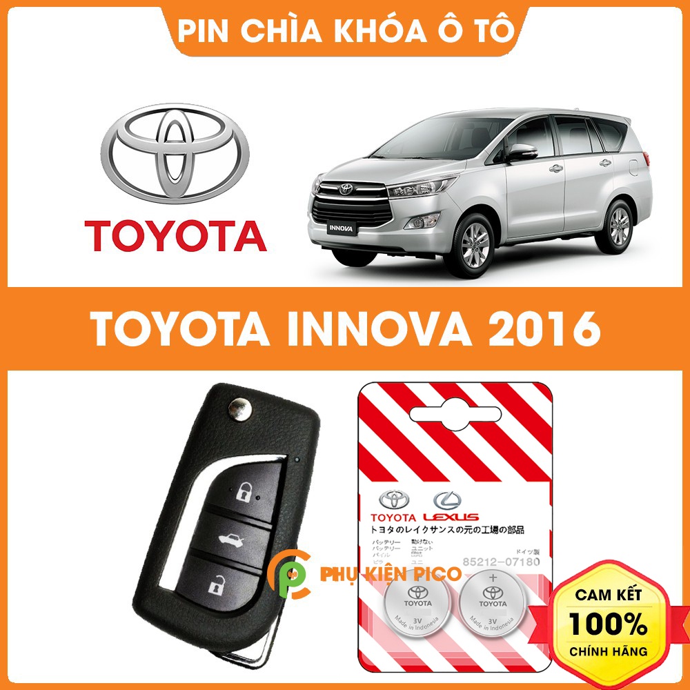 Pin chìa khóa ô tô Toyota Innova 2016 chính hãng Toyota sản xuất tại Indonesia 3V Panasonic