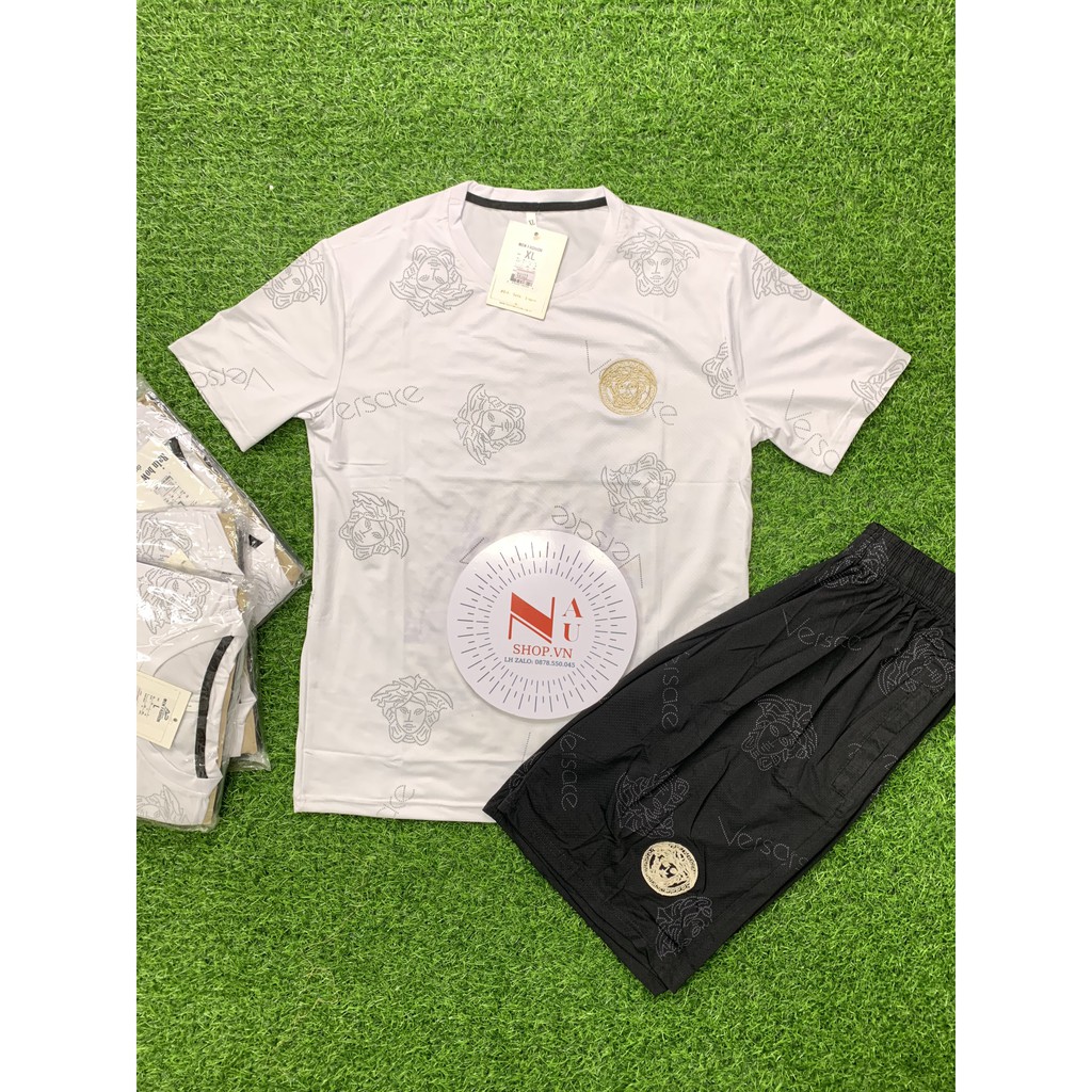 Bộ Thể Thao Nam  ❤FreeShip❤ Cộc Tay Cổ TRÒN Chất polo Co Giãn 4 chiều Thấm Hút Mồ Hôi Form Body | BigBuy360 - bigbuy360.vn