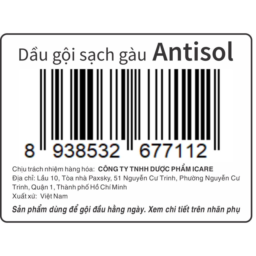 Combo Ezema 50 & Dầu Gội Sạch Gàu Antisol - Hiệu Quả Nhanh Chóng, Chiết Xuất Gurjun Ấn Độ SACUCO