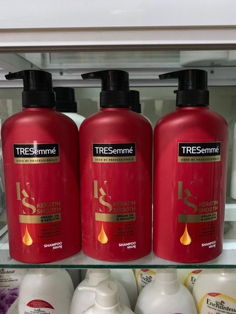 Dầu gội + xả Tresemme thái lan KERATIN SMOOTH 450ml (mầu đỏ)