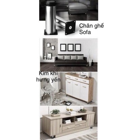 Chân inox 10cm điều chỉnh cao 10cm