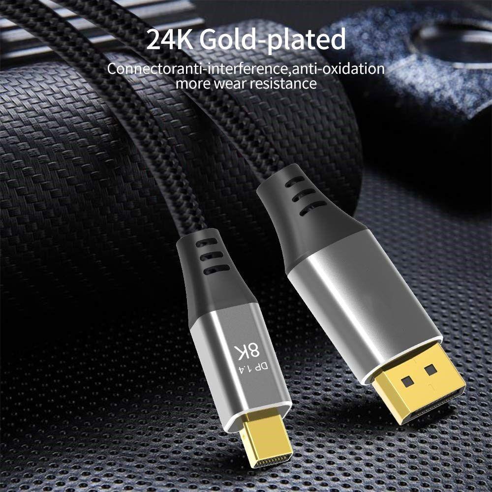 Dây Cáp Chuyển Đổi Hai Chiều Mini DP Sang DP HDTV 8K @ 60Hz 4K @ 144Hz