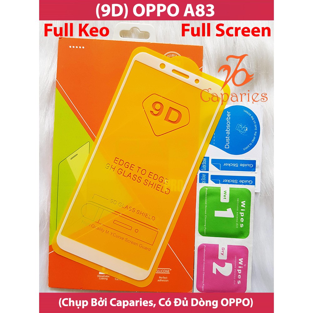 Kính Cường lực 9D OPPO A83 Full Màn Hình - Tặng Kèm Bộ Dán