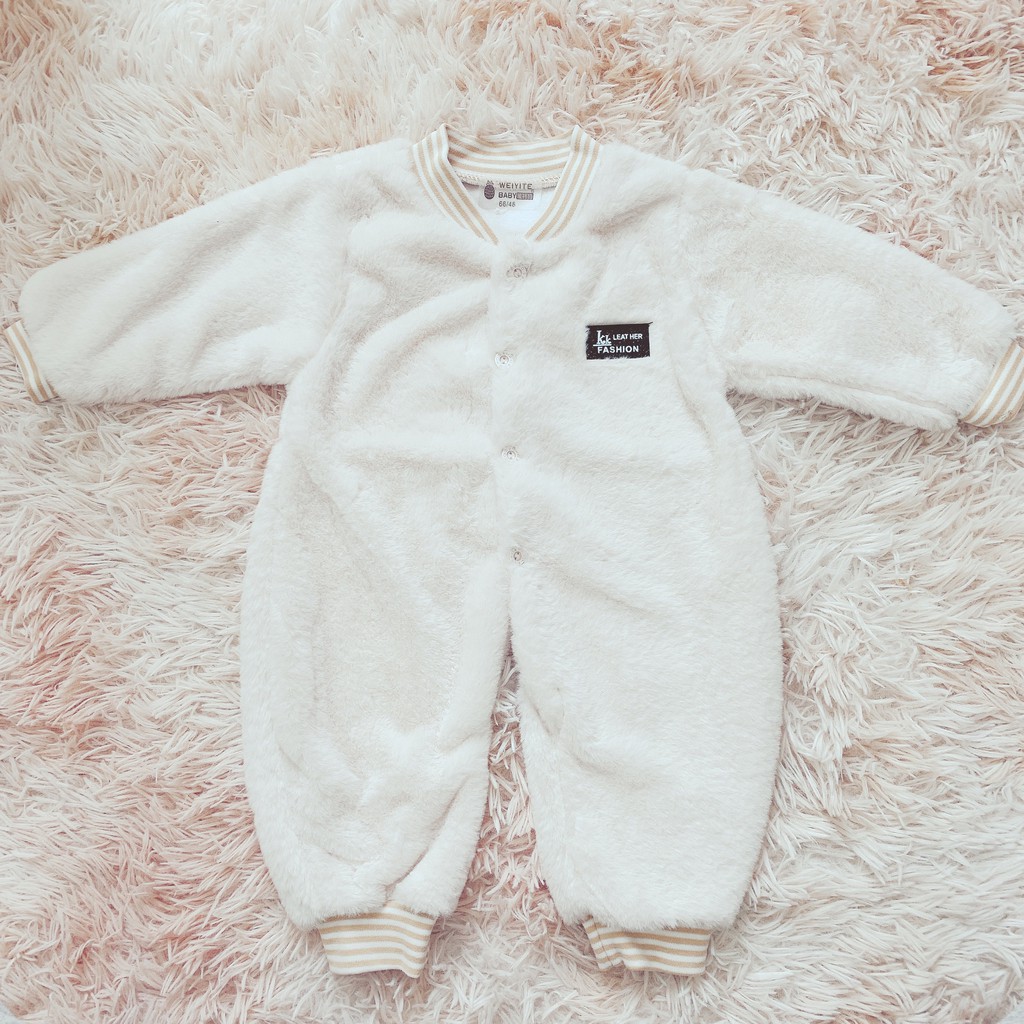Body lông ủ ấm cho bé 0-12 tháng Hàng cao cấp xuất khẩu Châu Âu SLD32