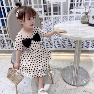 Váy xòe chấm bi Hàn Quốc mẫu 2019
