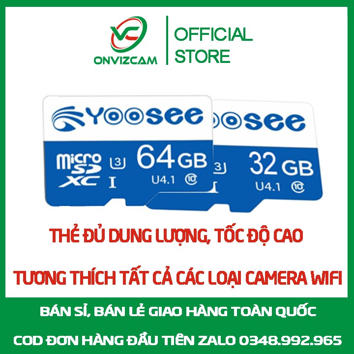 [ONVIZCAM BH 5 NĂM] Thẻ nhớ tốc độ cao, đủ dung lượng chuyên dụng cho camera dung lượng 64/32g | WebRaoVat - webraovat.net.vn