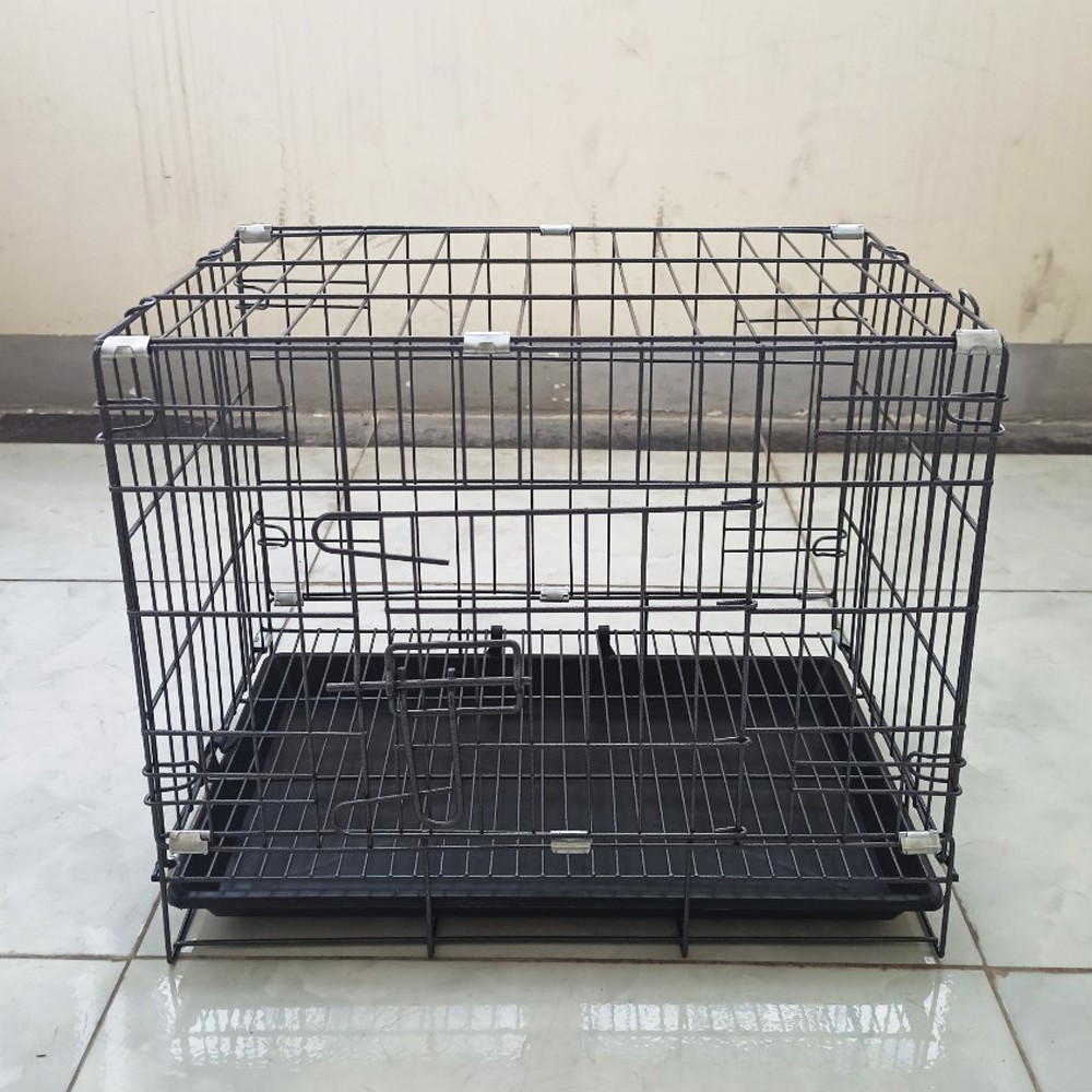 Chuồng Chó Mèo Sơn Tĩnh Điện Gấp Gọn Lồng Gấp Cho Chó Poodle Phốc Chihuahua
