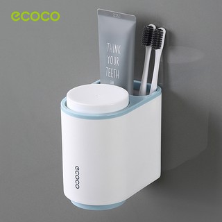 Kệ bàn chải dính tường Ecoco [Kèm 2 cốc]
