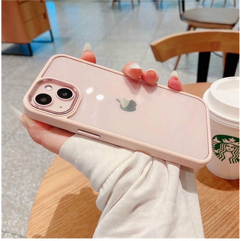 12 Pro Max | 13 | 13 Pro | 13 Pro Max - Ốp IphoneX&M dẻo silicon kẻ chỉ viền bảo vệ camera chống sốc