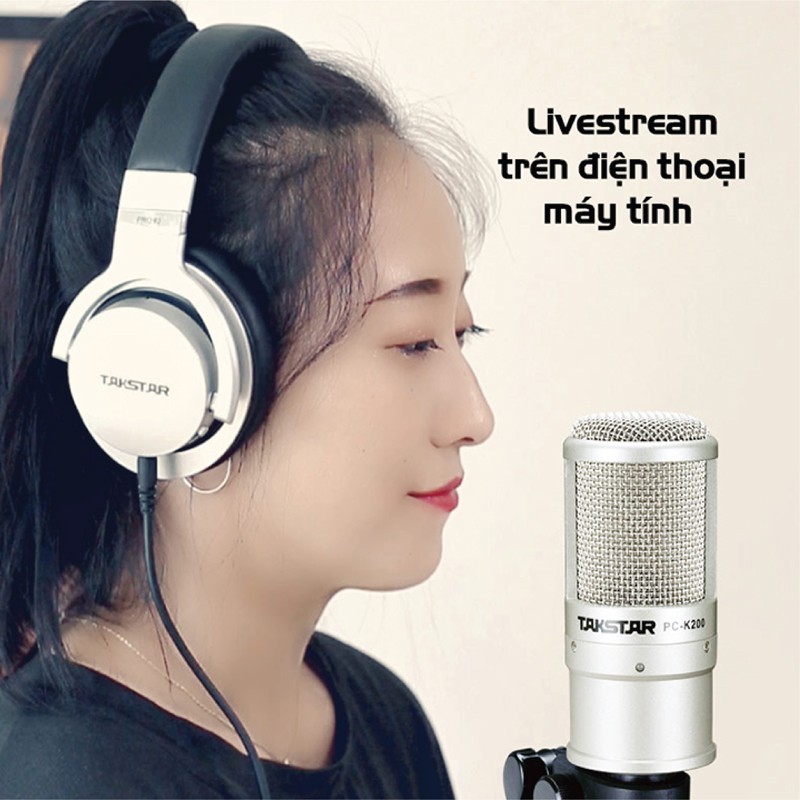 Mic thu âm livestream Takstar PC-K200 chuyên nghiệp [BẢO HÀNH] 1 năm