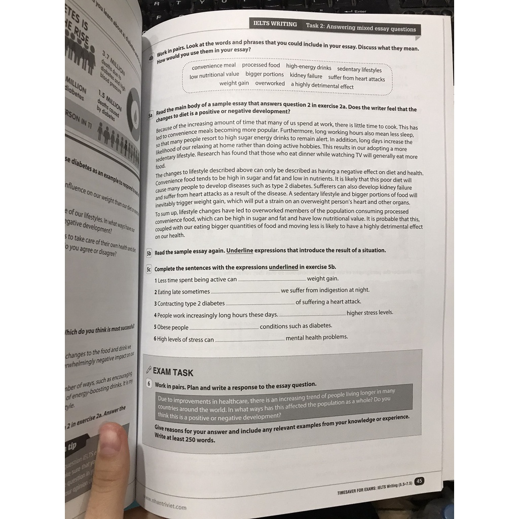 Sách - Timesaver for exams : Ielts Writing  5.5-7.5