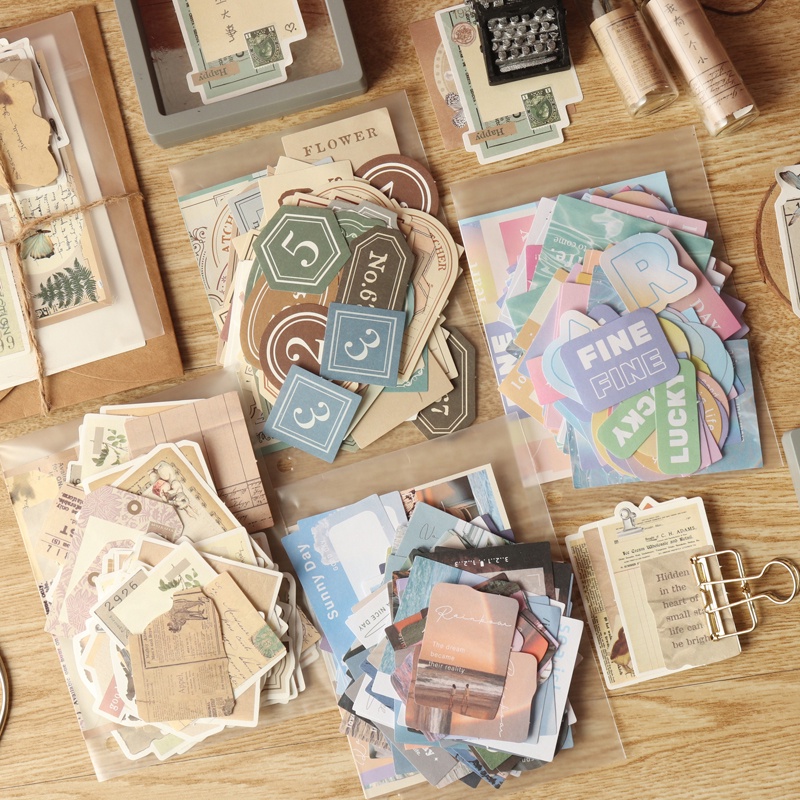 Set 100 Tấm Giấy Làm Album Ảnh DIY Sáng Tạo