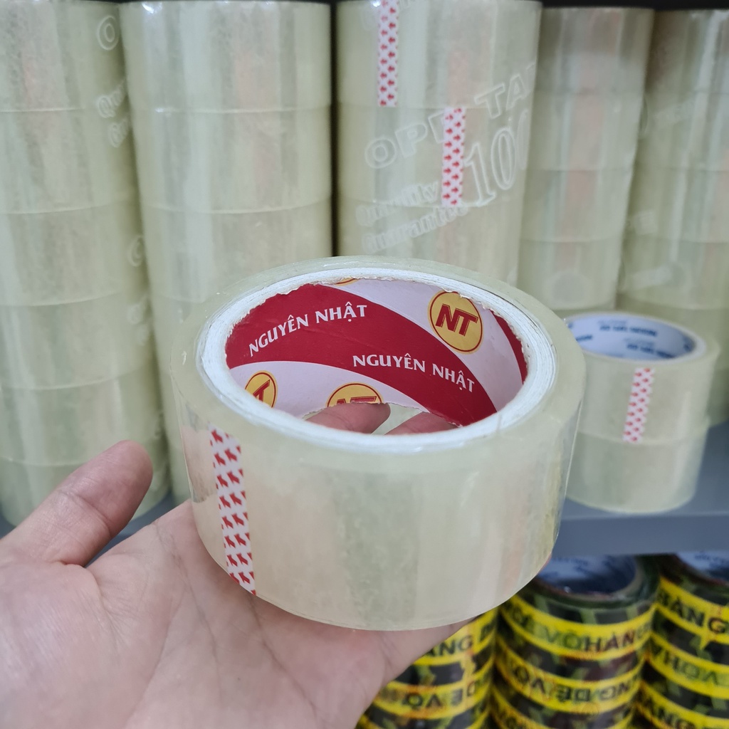 Băng Keo Trong, Băng Keo Đục , Cuộn 100 Yard, 1 Kg Dư, Keo Dính Chắc