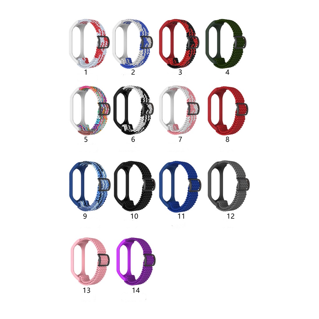 Dây Đeo Đồng Hồ Thể Thao Bằng Nylon Mềm Co Giãn Cho Xiaomi Mi Band 7 &amp; 6 &amp; 5 Miband 7/6/5