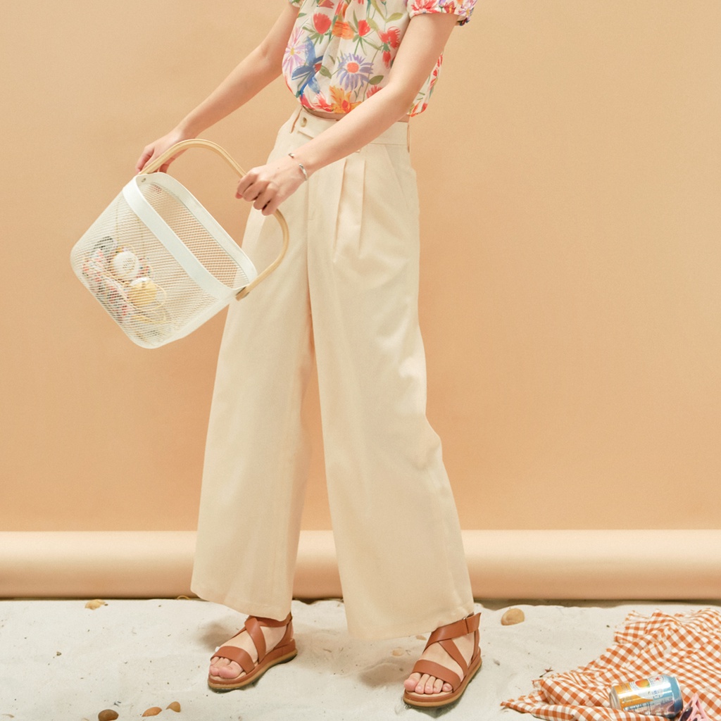 BLEUBIRD Quần suông đũi ống rộng LINEN CULOTTES | BigBuy360 - bigbuy360.vn