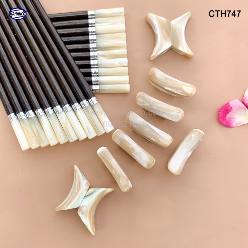 Combo 10 chiếc Gác đũa Thần Tài - bằng ốc biển nhập khẩu từ New Zealand và Úc - CTH747