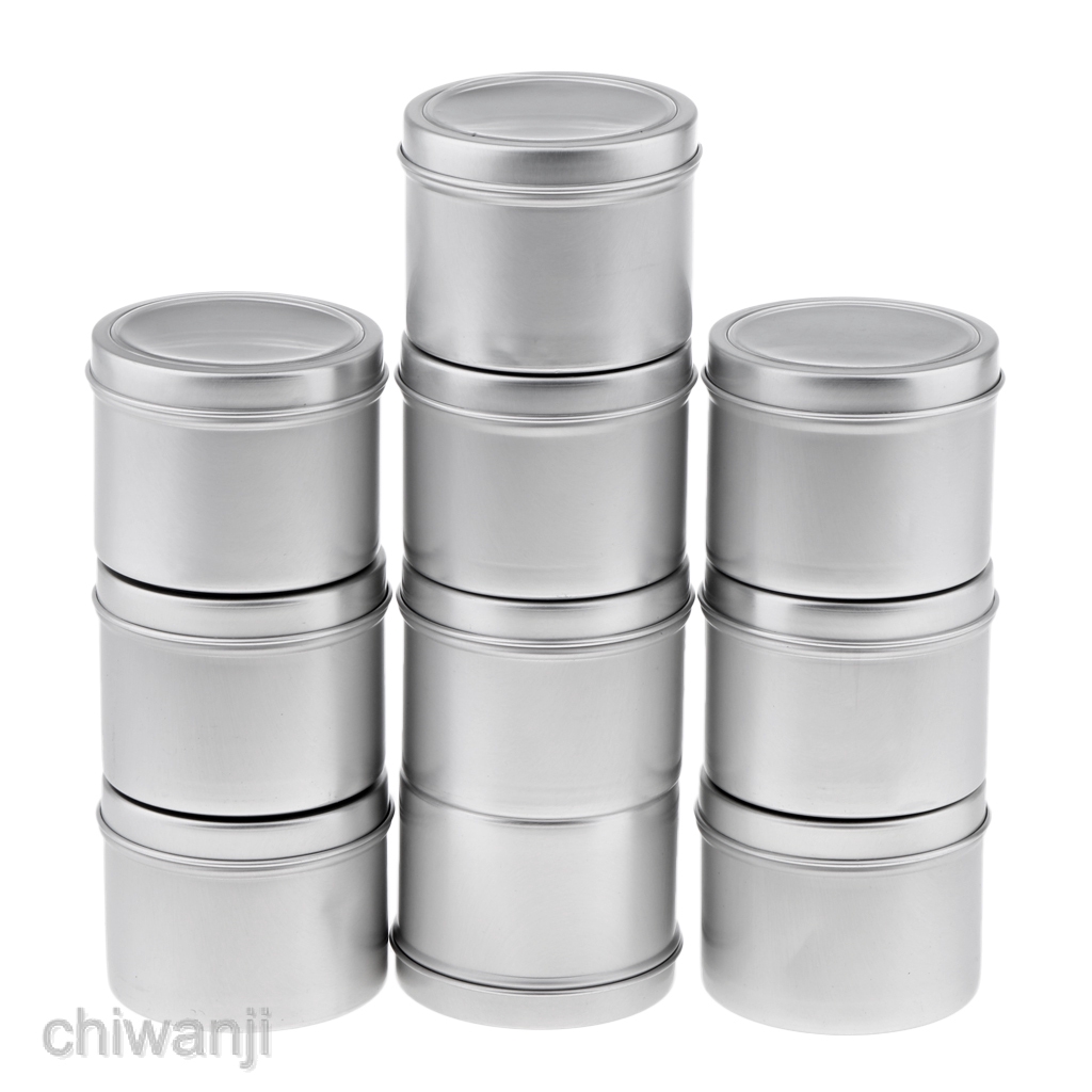 [Hàng mới về] Set 10 hộp nhôm rỗng đựng mỹ phẩm mini 100ml