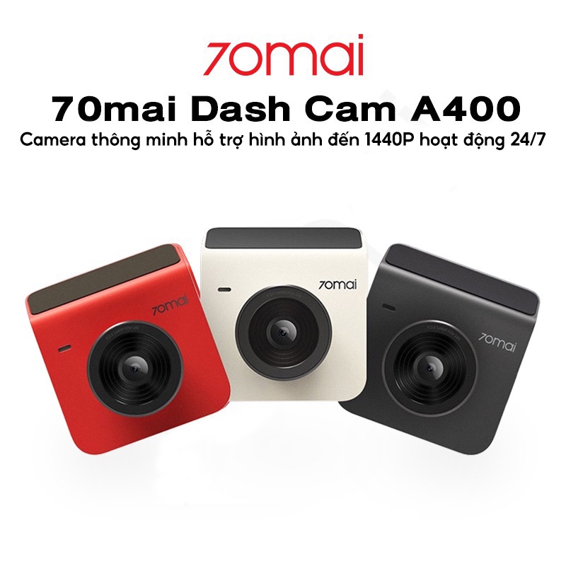 Camera hành trình ô tô Xiaomi 70mai Dash Cam A400 độ phân giải 2K bản quốc tế, bảo hành 12 tháng
