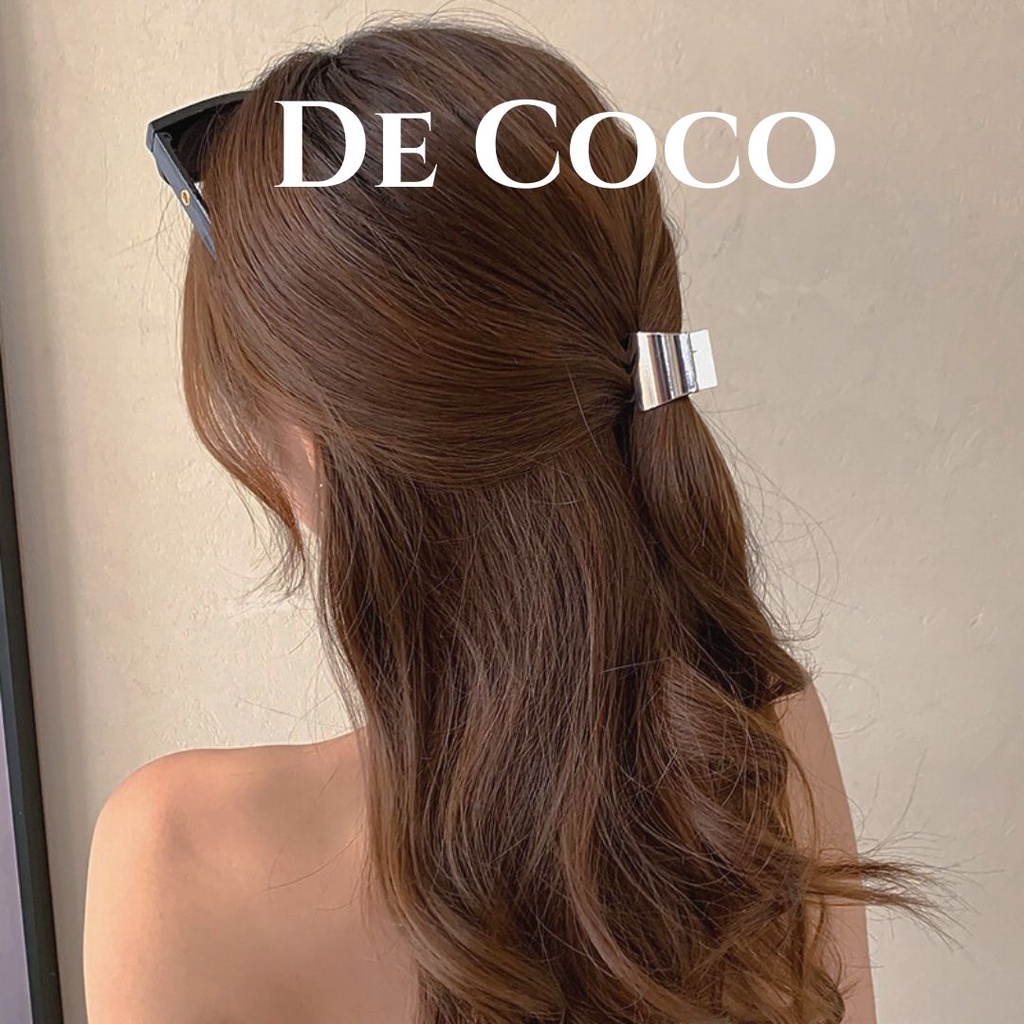 Kẹp tóc nữ, kẹp càng cua kim loại tráng gương De Coco decoco.accessories