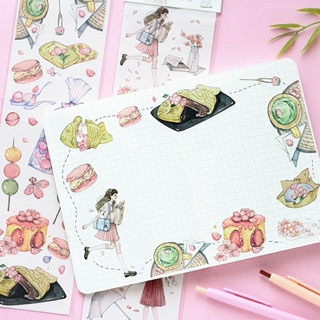 Sticker trang trí sổ chủ đề sakura