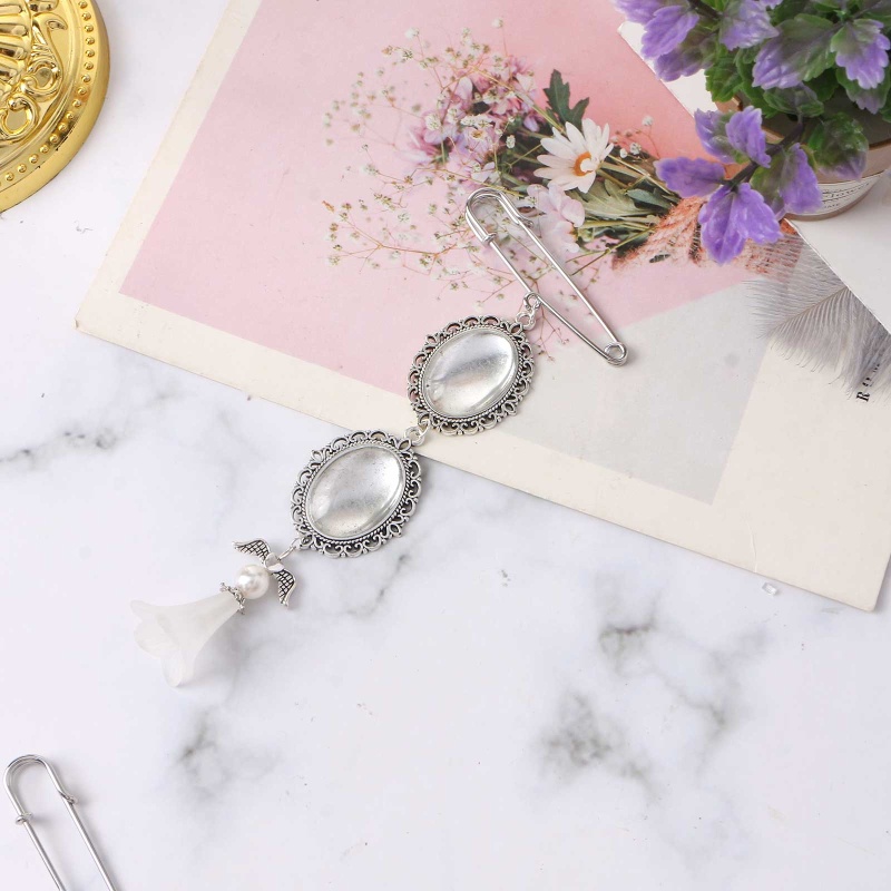 Khung Ảnh Kính Cabochon Hình Oval Kèm Mặt Dây Chuyền Phù Hợp Cho Ngày Lễ