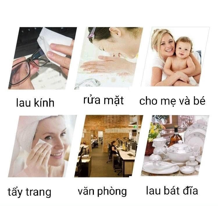 Cuộn giấy lau mặt đa năng dùng 1 lần