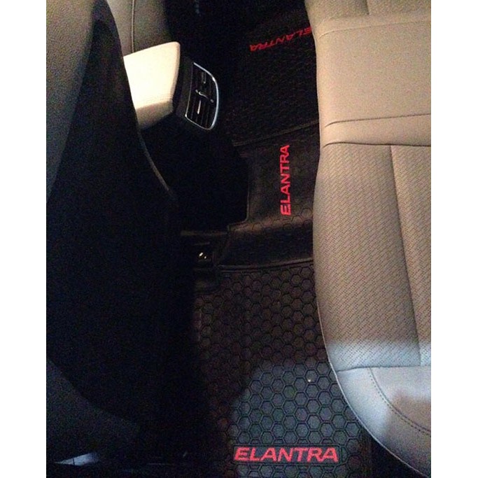 Thảm Lót Sàn Cao Su Xe Elantra 2016 đến 2021-2023 Cao Su Ko Mùi