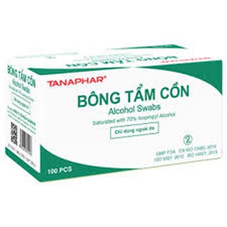 Bông tẩm cồn Tanaphar 100 miếng