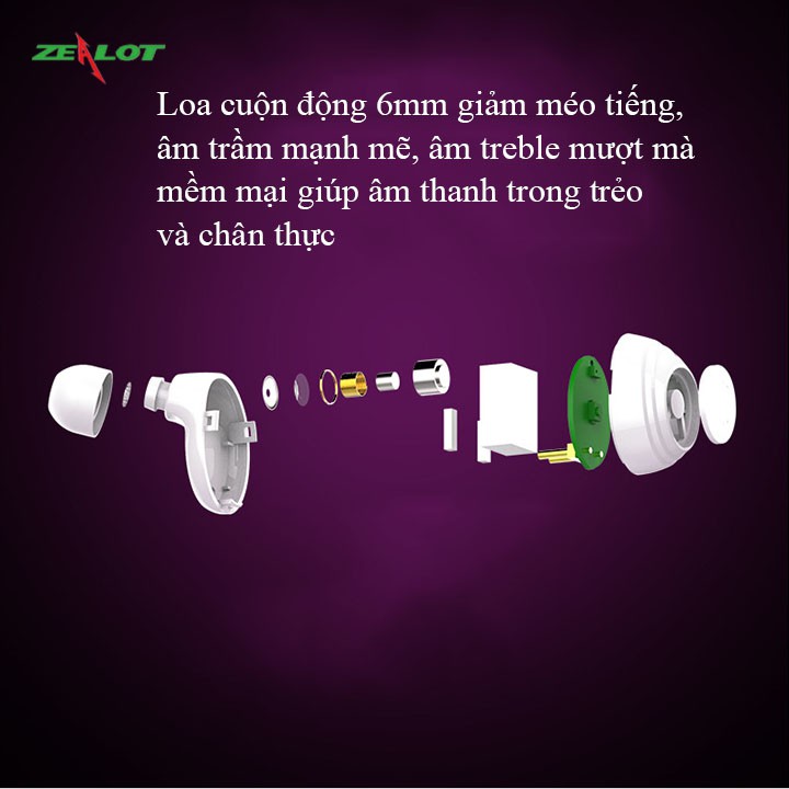 Tai Nghe Bluetooth Không Dây Zealot H19 - Tai Nghe Chính Hãng - Bảo Hàng 12 Tháng