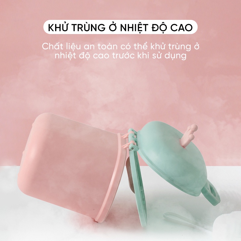 Hộp chia sữa bột và đựng đồ khô cho bé hình vương miện cao cấp tiện lợi an toàn cho bé