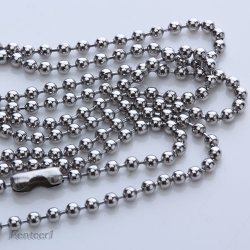 Chuỗi hạt tròn 2mm dài 50cm bằng thép không gỉ dùng làm đồ trang sức