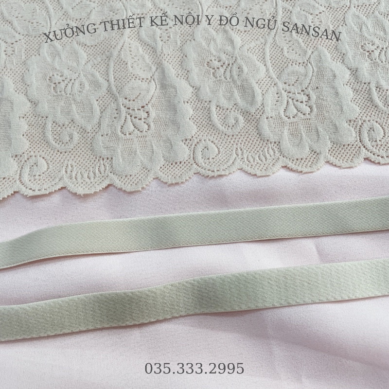Ren co giãn và chun nguyên phụ liệu may đồ lót  - đồ ngủ - thời trang áo váy - Nude nhạt