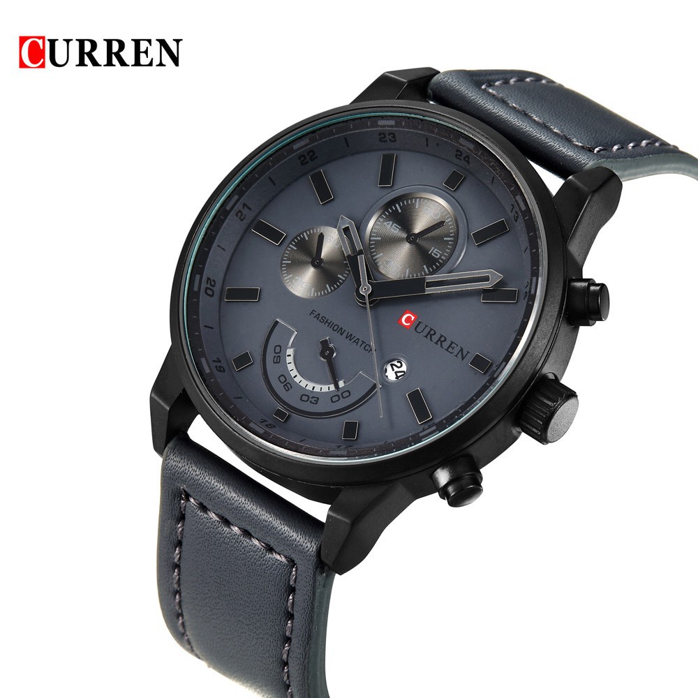Đồng Hồ Quartz Curren 8217 Với Dây Đeo Da Pu 3Atm