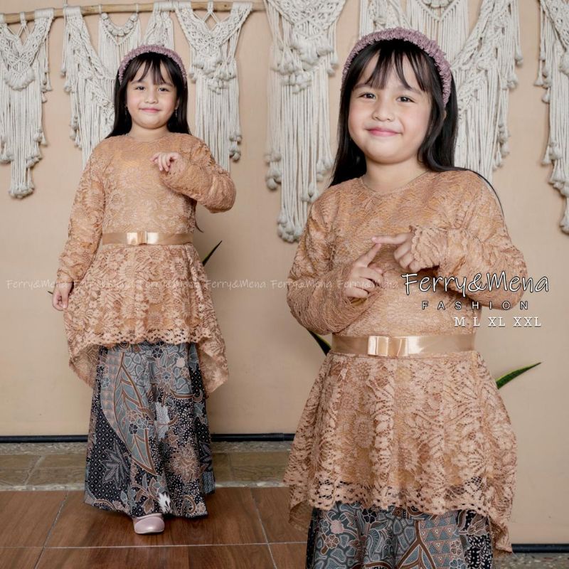 Bộ Áo Cánh Thổ Cẩm / Trẻ Em Dự Tiệc Javanese / Tiệc Javanese / Trẻ Em