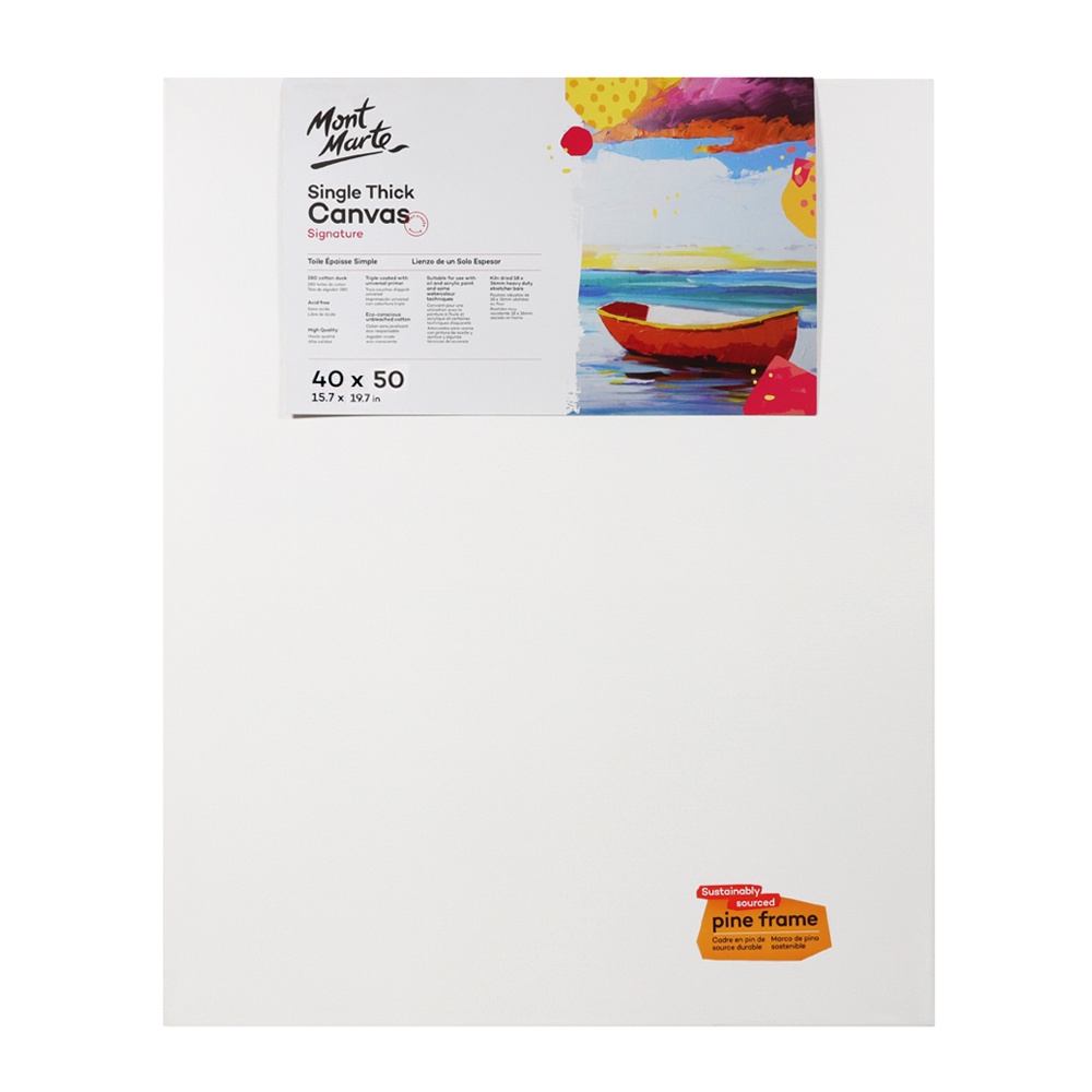 Khung Canvas 40x50cm Mont Marte Single Thick - CSST4050 - Canvas Vẽ Tranh, Toan Vẽ Tranh