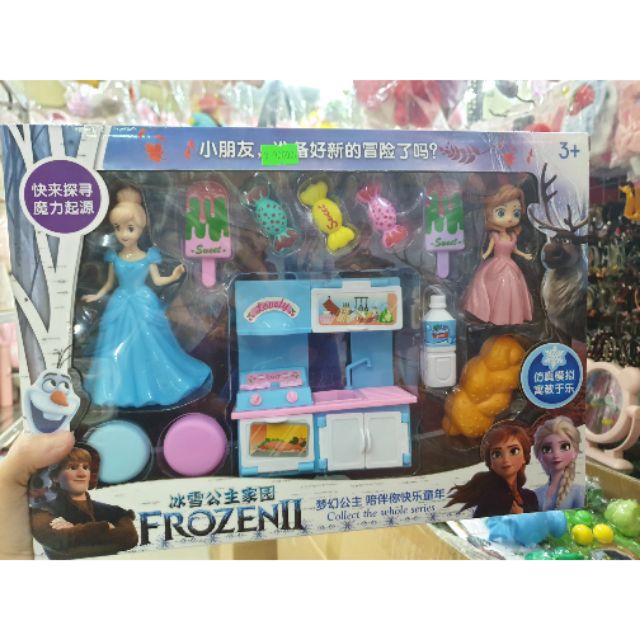 Bộ kệ bếp búp bê Frozen- đồ chơi bé gái