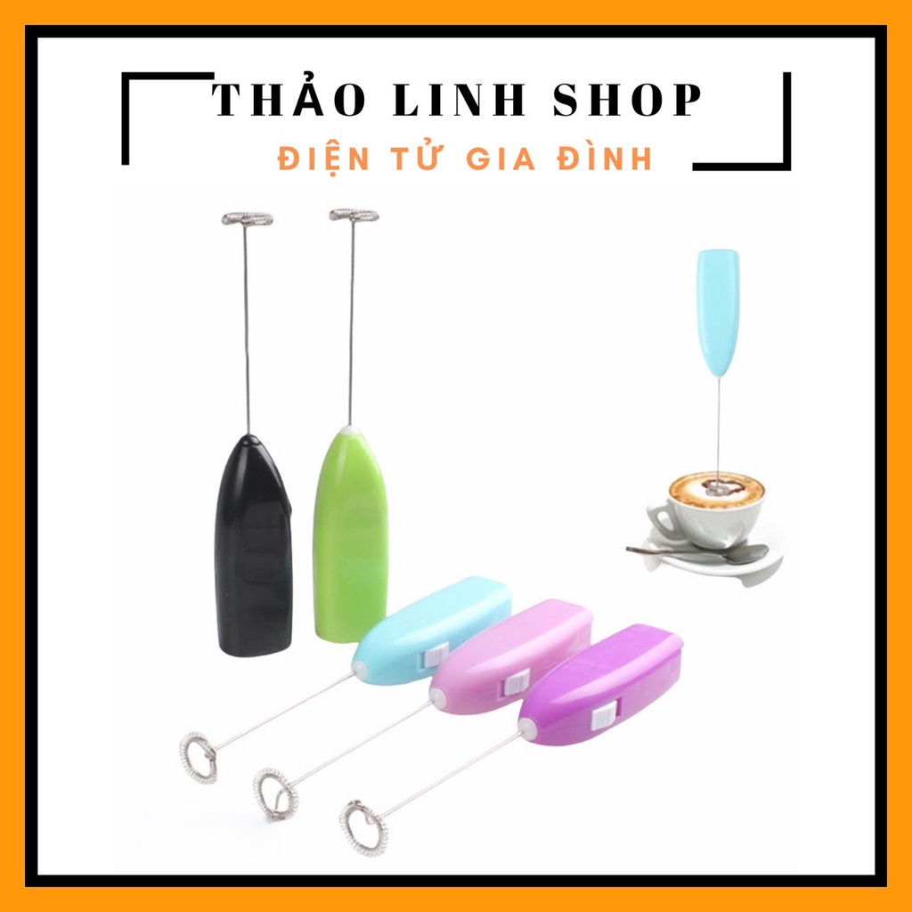 Cây đánh bọt cafe đánh trứng cầm tay xài pin AA nhỏ gọn đánh bọt siêu mịn