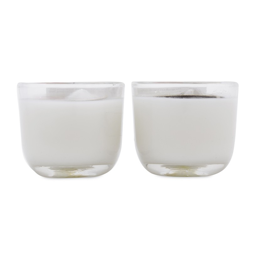 Cặp 2 ly nến thơm D6H5 Miss Candle FtraMart MIC0605 5.5 x 5 cm (Trắng, hương hoa lan)