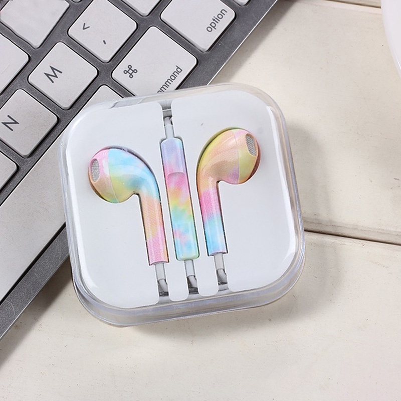Tai nghe nhét tai có dây 3.5mm tích hợp micro thiết kế màu sắc phong cách thể thao cho OPPO IPhone6s Plus Samsung