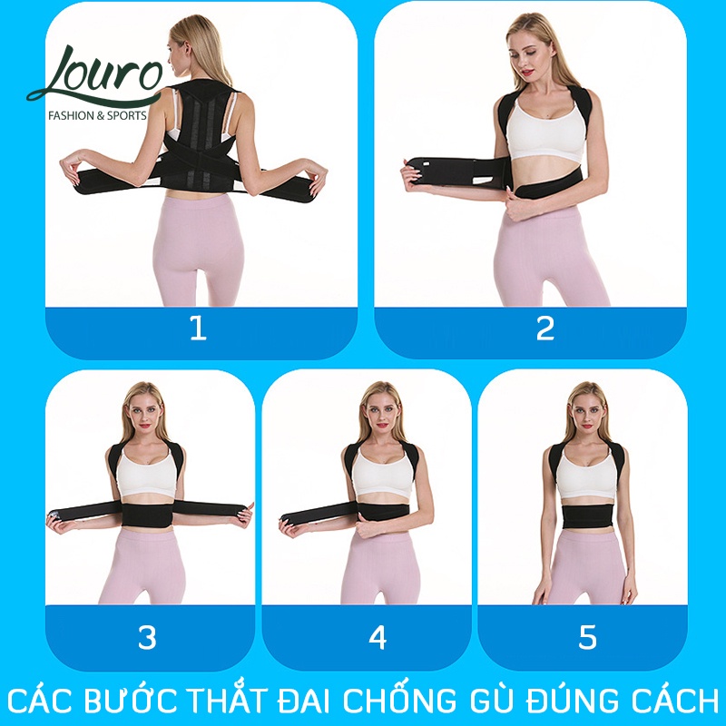 Đai chống gù lưng người lớn cao cấp, kiểu đai áo định hình chống gù nam nữ, chống vẹo cột sống - DCG02